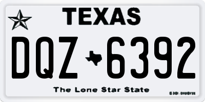 TX license plate DQZ6392