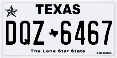 TX license plate DQZ6467