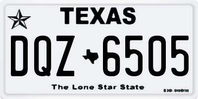 TX license plate DQZ6505