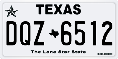 TX license plate DQZ6512