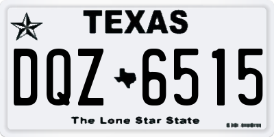 TX license plate DQZ6515
