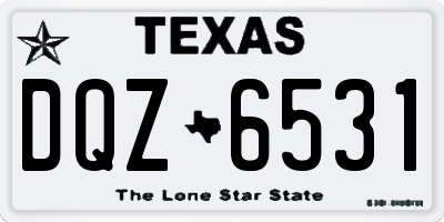 TX license plate DQZ6531