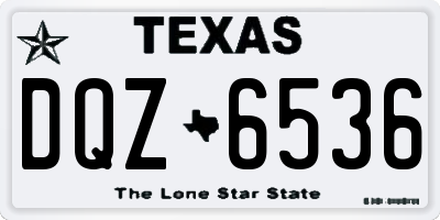 TX license plate DQZ6536