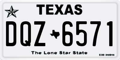 TX license plate DQZ6571