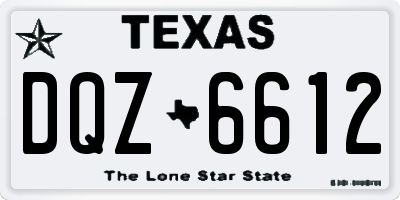 TX license plate DQZ6612