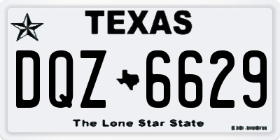 TX license plate DQZ6629