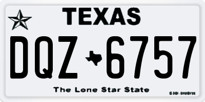 TX license plate DQZ6757
