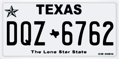TX license plate DQZ6762