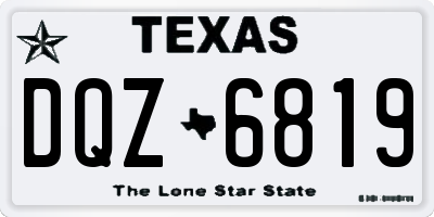 TX license plate DQZ6819