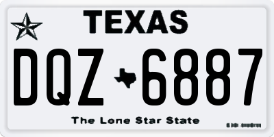 TX license plate DQZ6887