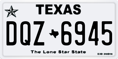 TX license plate DQZ6945