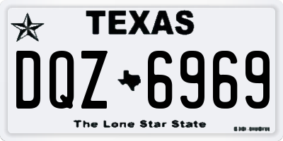 TX license plate DQZ6969