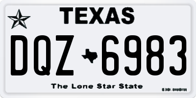 TX license plate DQZ6983