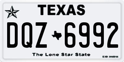 TX license plate DQZ6992