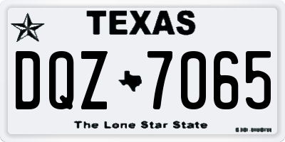 TX license plate DQZ7065