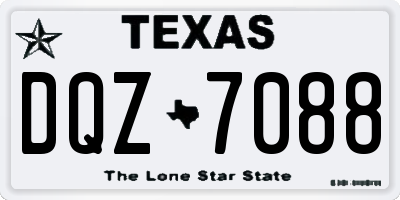 TX license plate DQZ7088