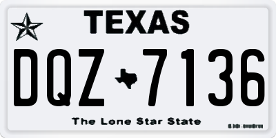 TX license plate DQZ7136