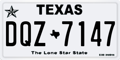 TX license plate DQZ7147