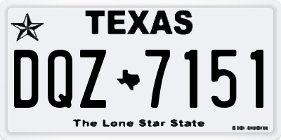 TX license plate DQZ7151