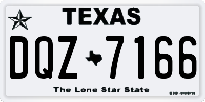 TX license plate DQZ7166