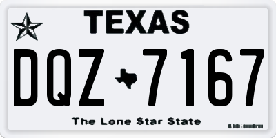 TX license plate DQZ7167