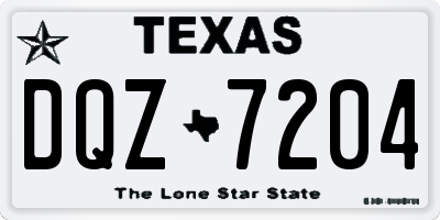 TX license plate DQZ7204