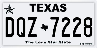 TX license plate DQZ7228