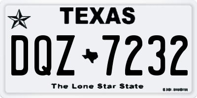 TX license plate DQZ7232