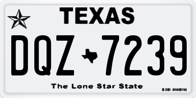 TX license plate DQZ7239