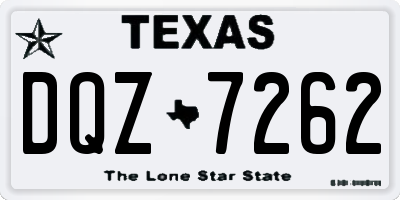 TX license plate DQZ7262