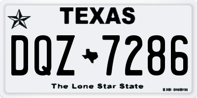 TX license plate DQZ7286