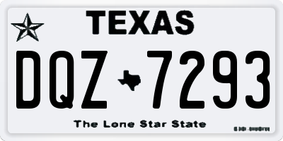 TX license plate DQZ7293