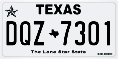 TX license plate DQZ7301