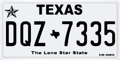 TX license plate DQZ7335