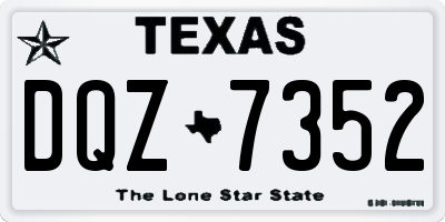 TX license plate DQZ7352