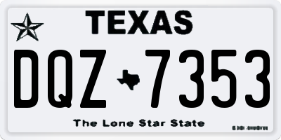 TX license plate DQZ7353