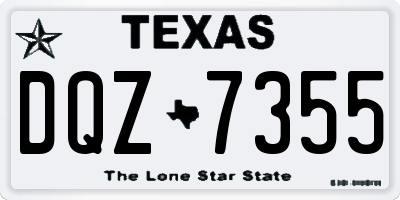 TX license plate DQZ7355