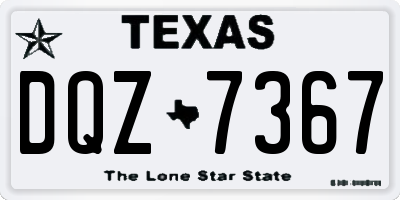 TX license plate DQZ7367