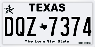 TX license plate DQZ7374