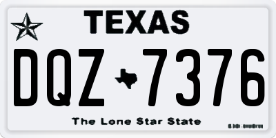 TX license plate DQZ7376