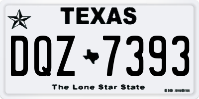 TX license plate DQZ7393