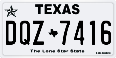 TX license plate DQZ7416