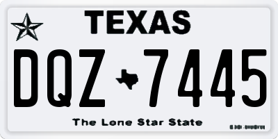 TX license plate DQZ7445