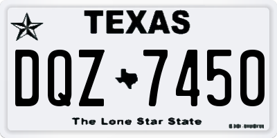 TX license plate DQZ7450