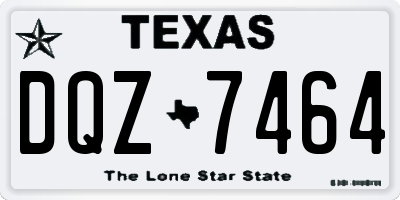 TX license plate DQZ7464