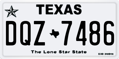 TX license plate DQZ7486