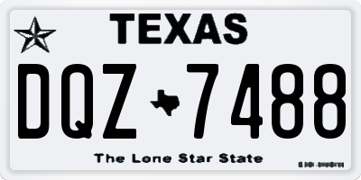 TX license plate DQZ7488