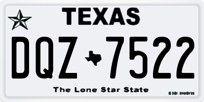 TX license plate DQZ7522