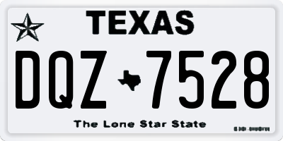 TX license plate DQZ7528