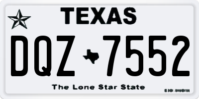 TX license plate DQZ7552